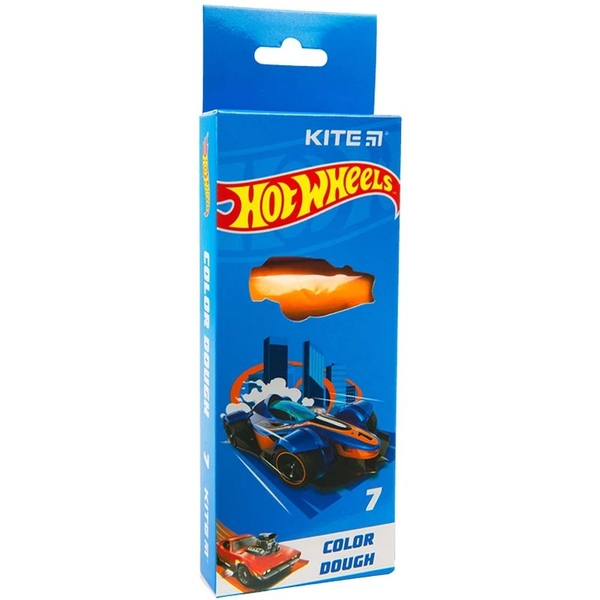Тісто для ліпки Kite Hot Wheels кольорове 7 х 20 г (HW23-136) - Pampik