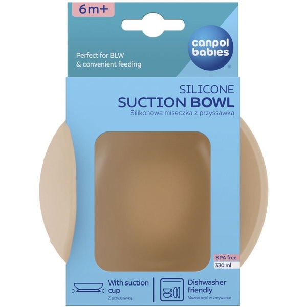 Силіконова миска на присосці Canpol Babies (51/400_bei) - Pampik - 7