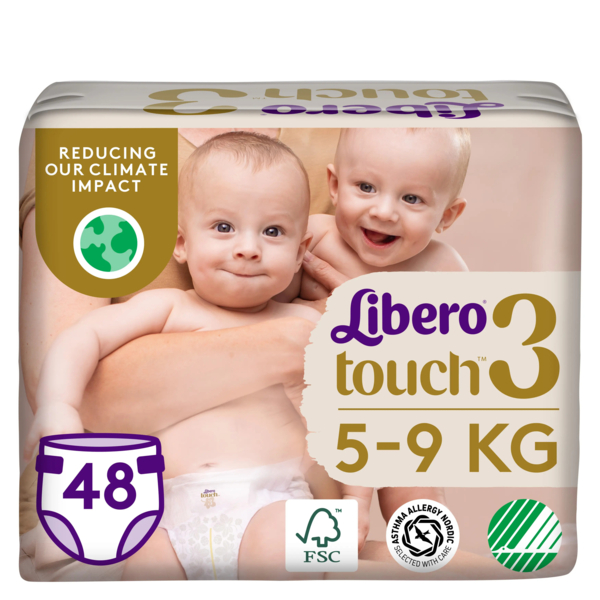 Підгузки на липучках Libero Touch 3 (5-9 кг), 48 шт. - Pampik