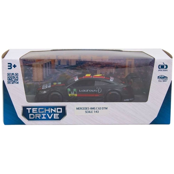 Автомодель TechnoDrive Mercedes-AMG C63 DTM черная (250273) - Pampik - 9
