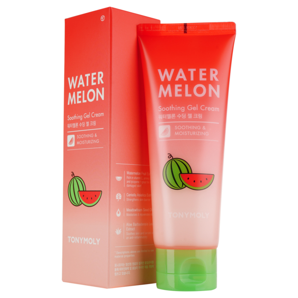 Крем для лица Tony Moly Watermelon Soothing Gel Cream, успокаивающий с экстрактом арбуза, 120 мл - Pampik