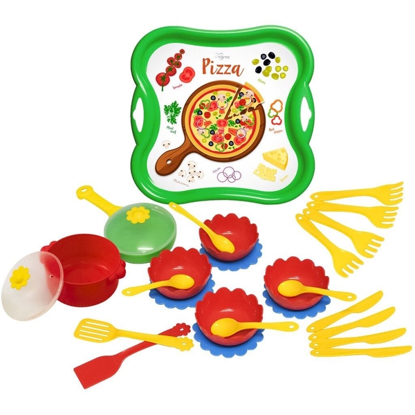 Ігровий набір Tigres Піца на підносі, 27 елементів (39897) - Pampik