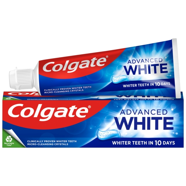 Зубная паста Colgate Advanced White Комплексне відбілювання, 75 мл - Pampik