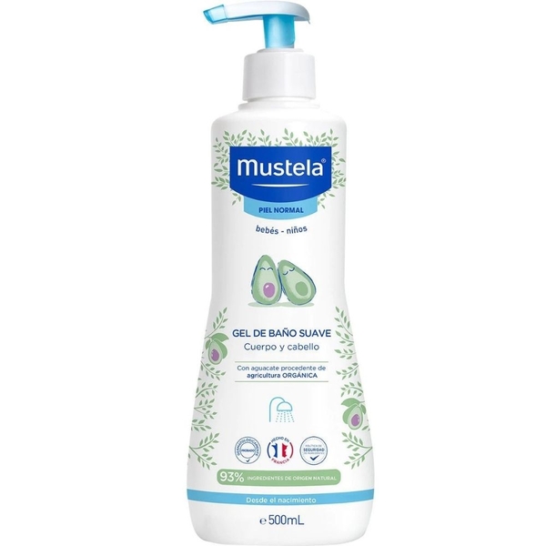 Очищающий гель для новорожденных Mustela Bebe Gel de bano suave 500 мл - Pampik