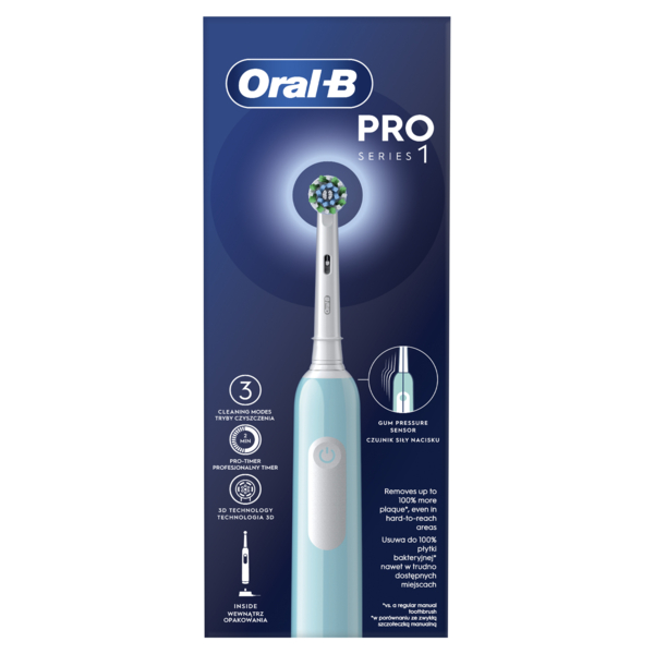 Электрическая зубная щетка Oral-B Braun Pro Series 1, голубая - Pampik - 2