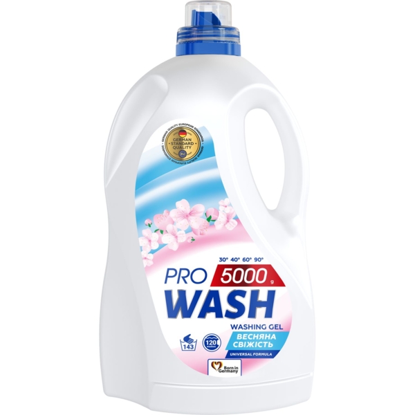 Гель для прання Pro Wash Весняна свіжість 5 кг (144140) - Pampik