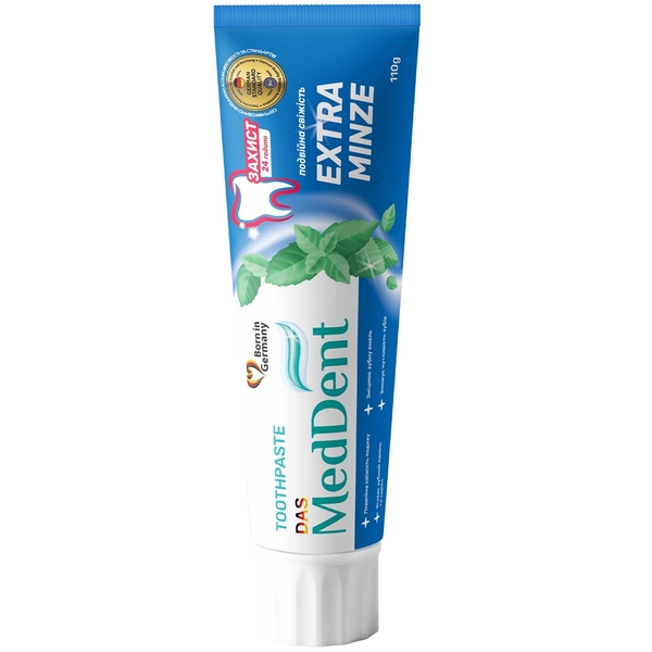 Зубна паста Das MedDent, подвійна свіжість, 110 г - Pampik