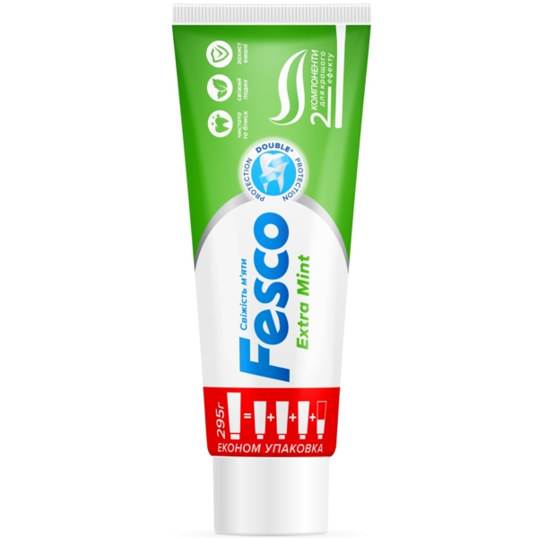 Зубна паста Fesco Extra Mint, 250 мл - Pampik