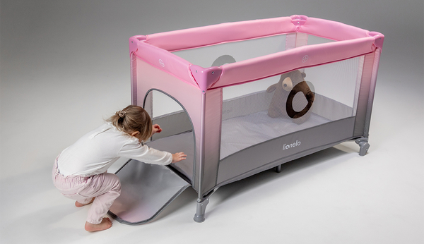 Манеж-ліжечко Lionelo Stefi Pink Ombre, рожево-сірий (LO-STEFI PINK OMBRE) - Pampik - 8