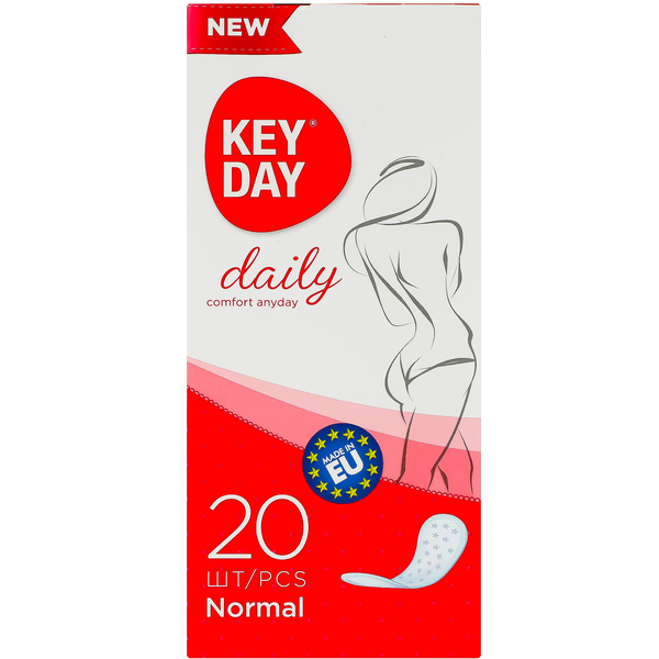 Щоденні гігієнічні прокладки Key Day Daily Normal 20 шт. - Pampik