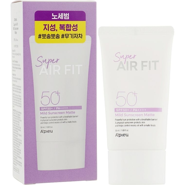 Солнцезащитный матирующий крем A'pieu Super Air Fit SPF50 + / PA ++++, 50 мл - Pampik