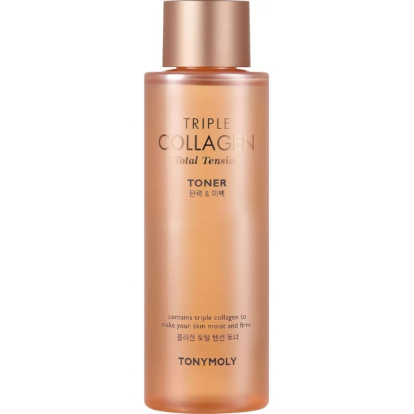 Тонер для обличчя Tony Moly Triple Collagen Total Tension Toner, живильний з колагеном, 200 мл - Pampik - 2