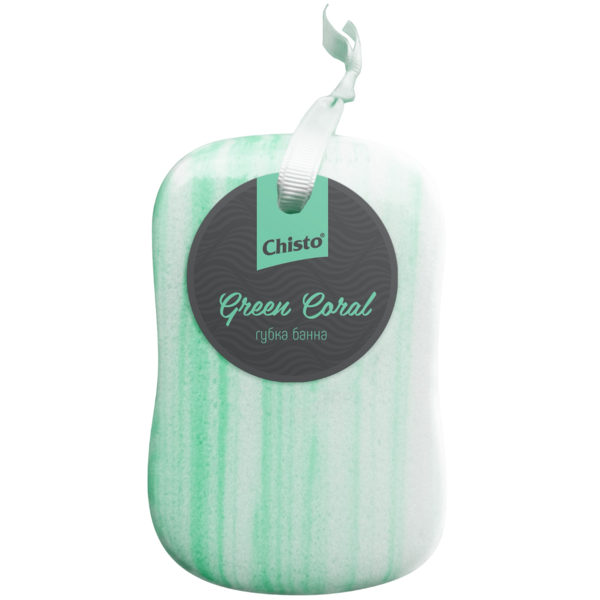 Губка банна Chisto Green Coral - Pampik
