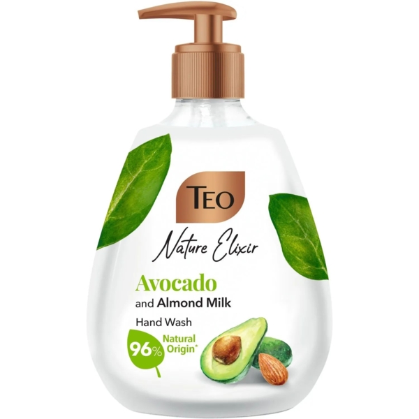 Рідке мило Teo Nature Elixir Avocado and Almond Milk, 300 мл - Pampik