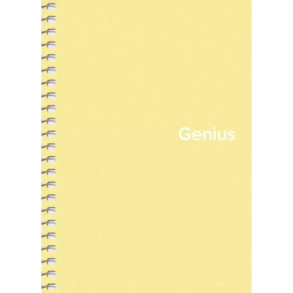 Блокнот для записів Genius, А6, в клітинку, спіраль, 80 арк., жовтий (A6-080-6805K) - Pampik