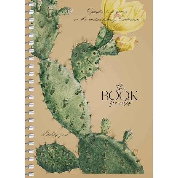 Блокнот для записей Student, А6, в клеточку, спираль, 60 л., Кактус цветет (A6-SC-060-6086K) - Pampik