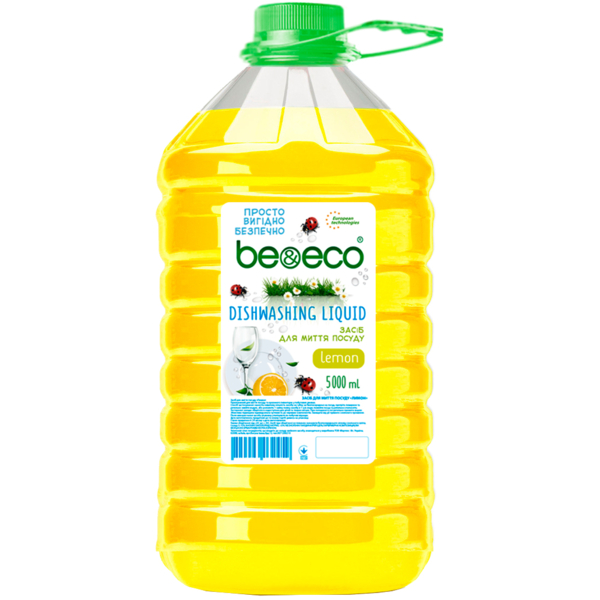 Средство для мытья посуды Be&Eco Лимон, 5 л - Pampik