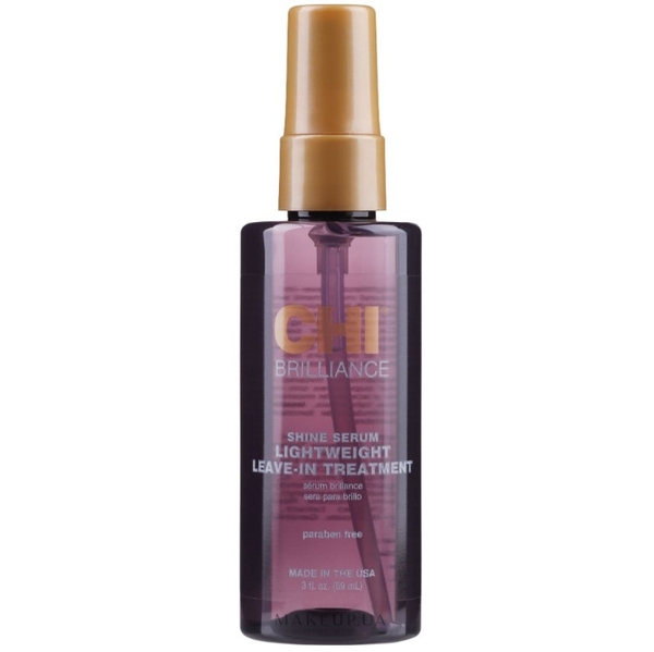 Незмивна сироватка-шовк для волосся CHI Deep Brilliance Shine Serum Light Weight Leave-In Treatment, 89 мл - Pampik