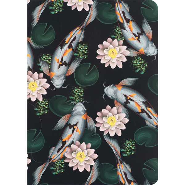 Книга записная Axent Fish A5 в клеточку 80 листов зелено-белая (8700-2-A) - Pampik