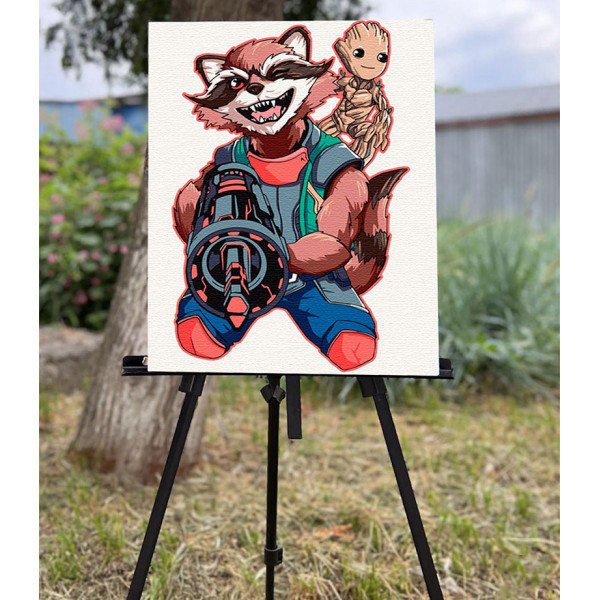 Картина за номерами ArtCraft Грут та Ракета 40x50 см (16004-AC) - Pampik - 2