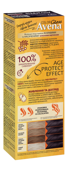 Устойчивая крем-краска для волос Avena Gloss Color Гранат 035 - Pampik - 3