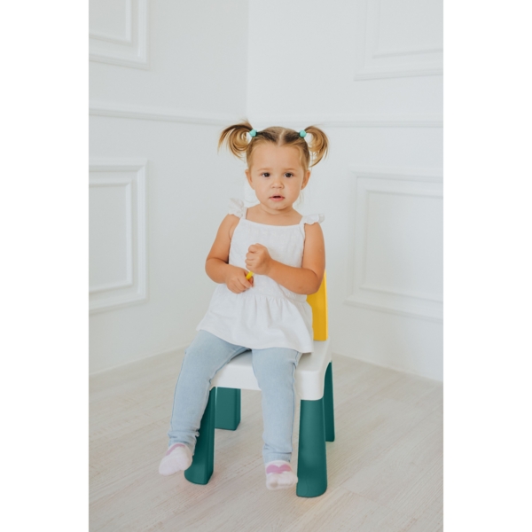Комплект Poppet Трансформер: стілець + подушка на стілець жовто-зелений (PP-003T-G) - Pampik - 4
