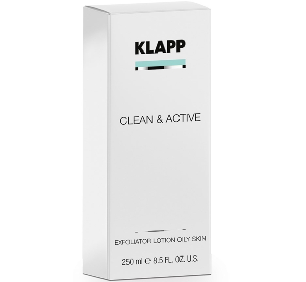 Ексфоліатор Klapp Clean & Active Exfoliator Oily Skin для жирної шкіри обличчя, 250 мл - Pampik - 2