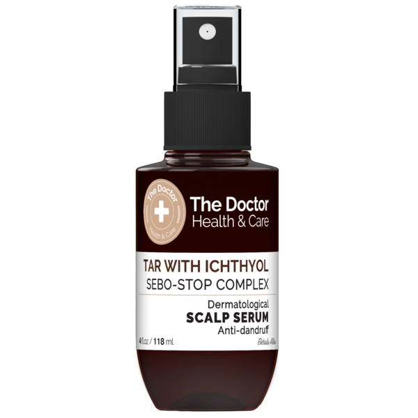Сироватка для волосся The Doctor Health & Care Tar With Ichthyol + Sebo-Stop Complex Dermatological Scalp serum, 118 мл - Pampik