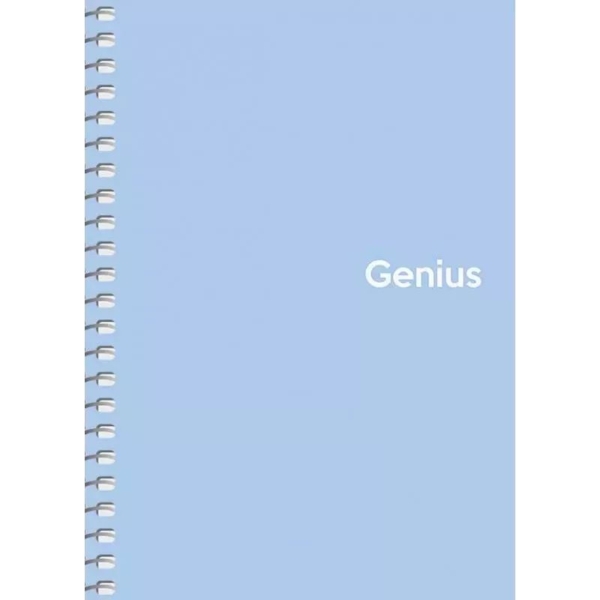 Блокнот для записів Genius, А6, в клітинку, спіраль, 80 арк., блакитний (A6-080-6805K) - Pampik