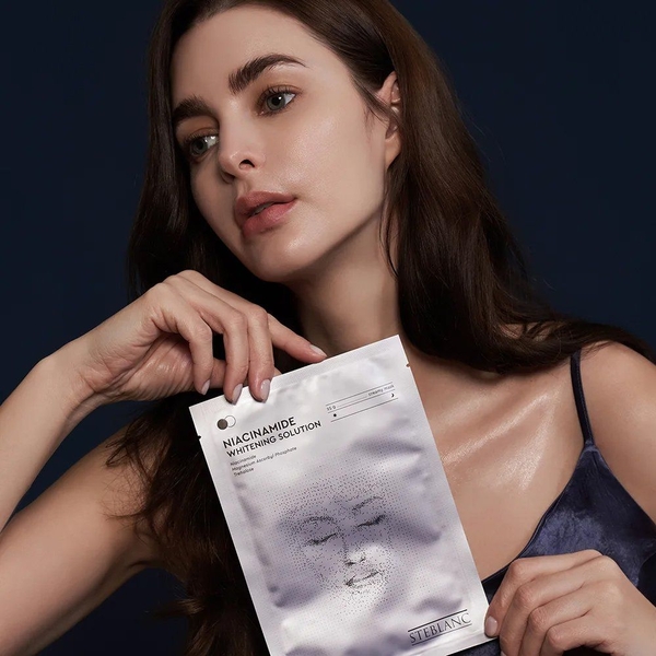 Тканинна маска для обличчя Steblanc Niacinamide Whitening Solution Освітлююча з ніацинамідом, 25 г - Pampik - 4