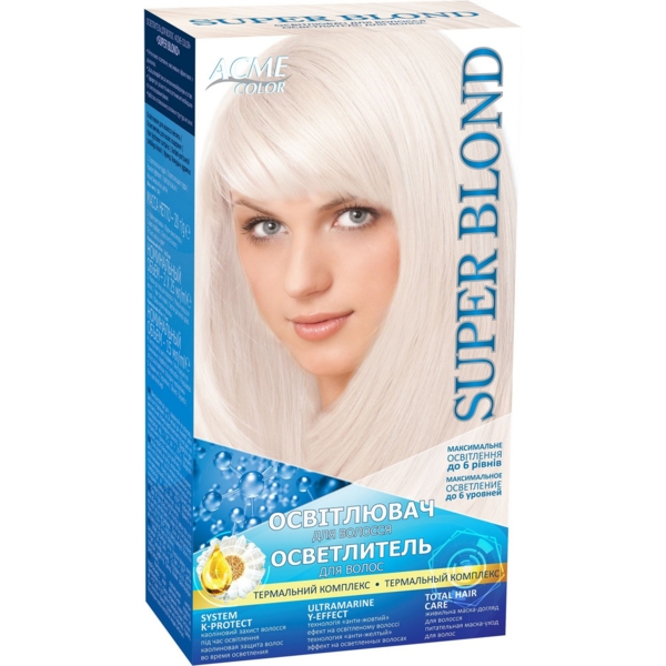 Освітлювач для волосся Acme Color Super Blond, 85 г - Pampik