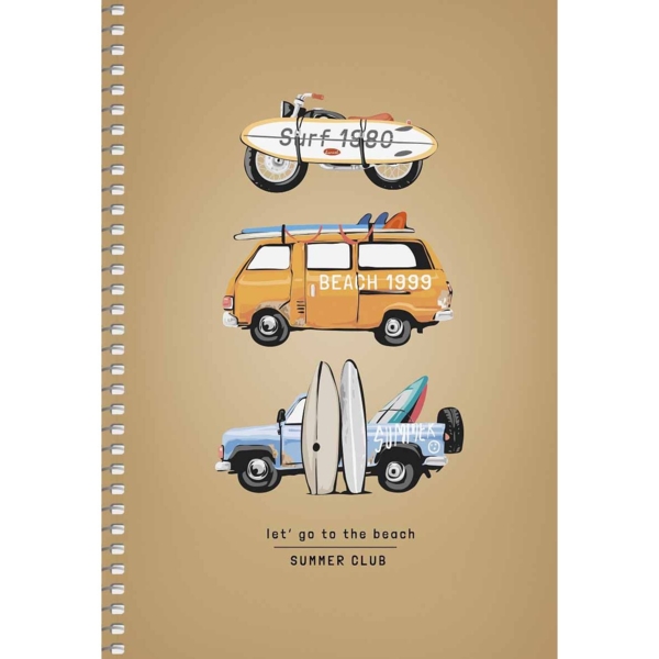 Тетрадь для записей Student А5, в клеточку, спираль, 96л., Транспорт (A5-SC-096-6102K) - Pampik