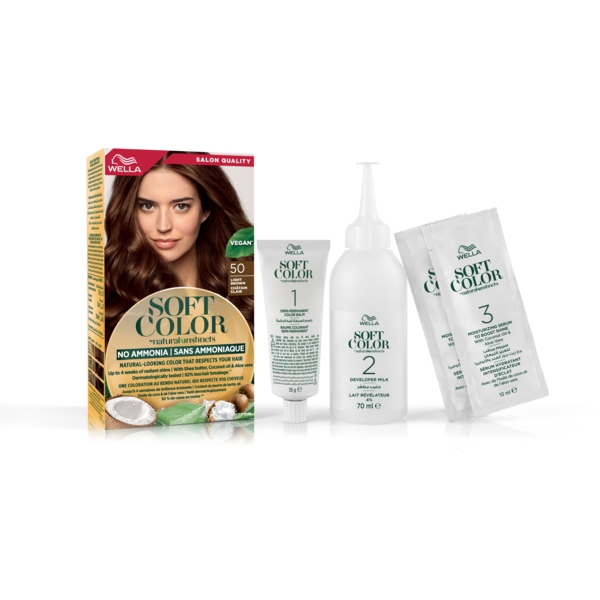 Краска для волос Wella Soft Color тон 50 Светло-коричневый, 125 мл - Pampik - 5