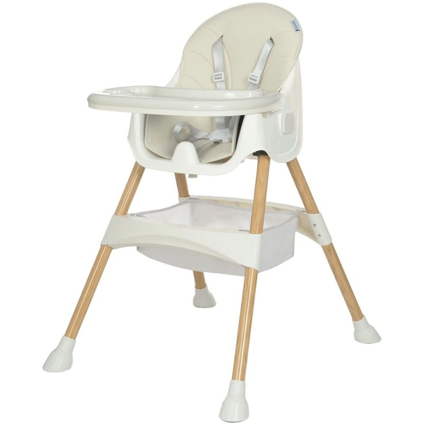Стульчик для кормления Bambi M 4136-2 White Wood, белый (24383) - Pampik