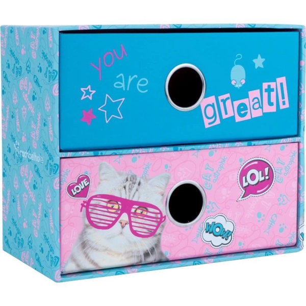 Органайзер Kite Комод 2 відділення 18х9.8х15 см блакитний (R22-410) - Pampik