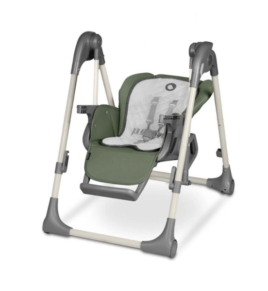Стільчик для годування Lionelo Laurice Green Olive, з функцією гойдалки, оливковий - Pampik - 6