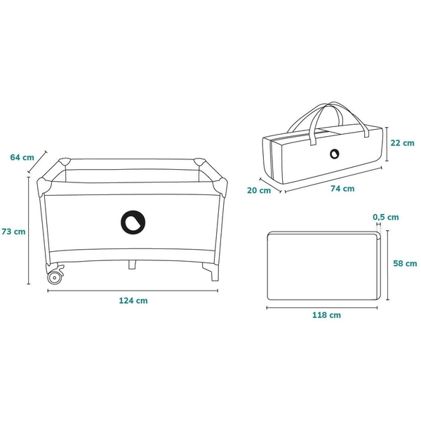 Манеж-ліжечко Lionelo Stefi Pink Ombre, рожево-сірий (LO-STEFI PINK OMBRE) - Pampik - 6