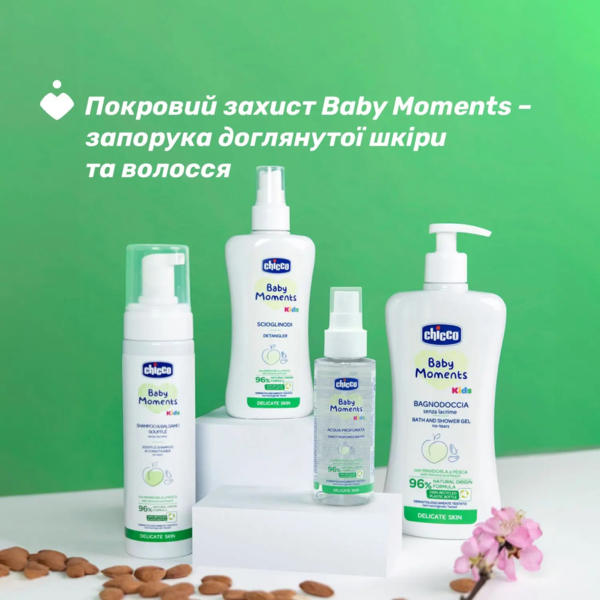 Шампунь-кондиціонер пінка Chicco Baby Moments Kids Без сліз, 150 мл - Pampik - 5