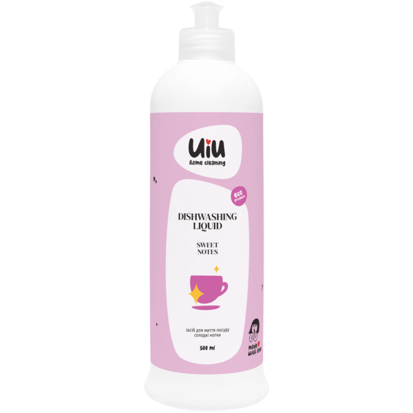 Засіб для миття посуду UIU Солодкі нотки, 500 мл - Pampik