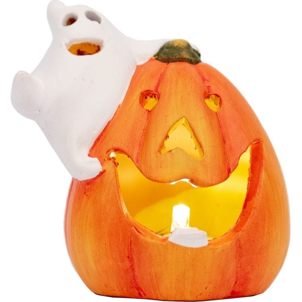 Статуэтка Yes! Fun Halloween Pumpkin and Ghost LED, 8 см (974190) - Pampik