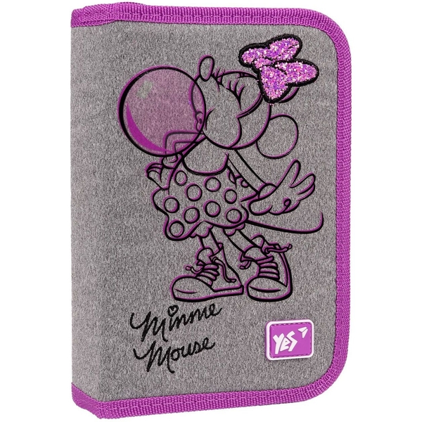 Пенал жесткий Yes HP-02 Minnie Mouse, 13х21х3 см, серый (533113) - Pampik