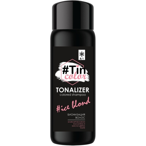Тоналайзер для волос Tin Color Морозний блонд 8/1, 60 мл - Pampik