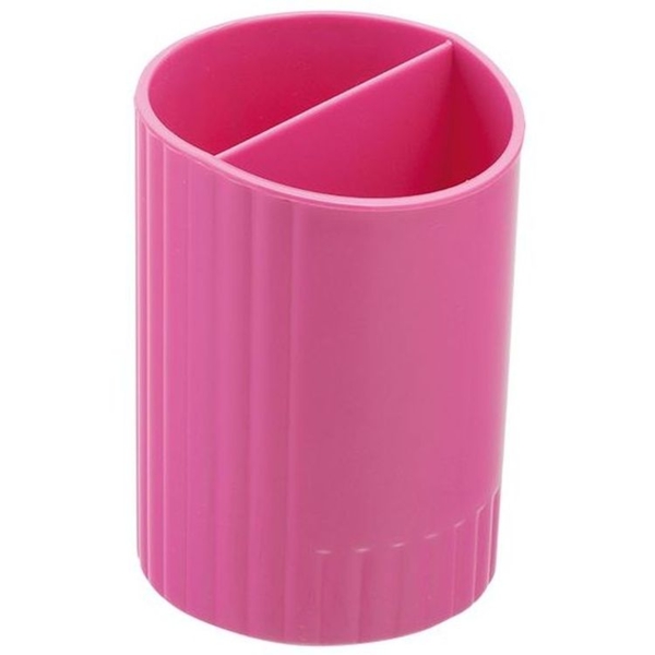 Стакан для письмового приладдя ZiBi Sferik круглий на два відділення рожевий (ZB.3000-10) - Pampik