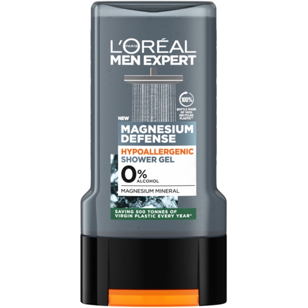 Гель для душу L'Oreal Paris Men Expert Захист Магнію, 300 мл - Pampik