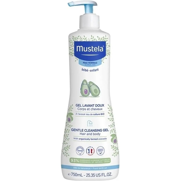Очищающий гель для новорожденных Mustela Bebe Gentle Cleansing Gel 750 мл - Pampik