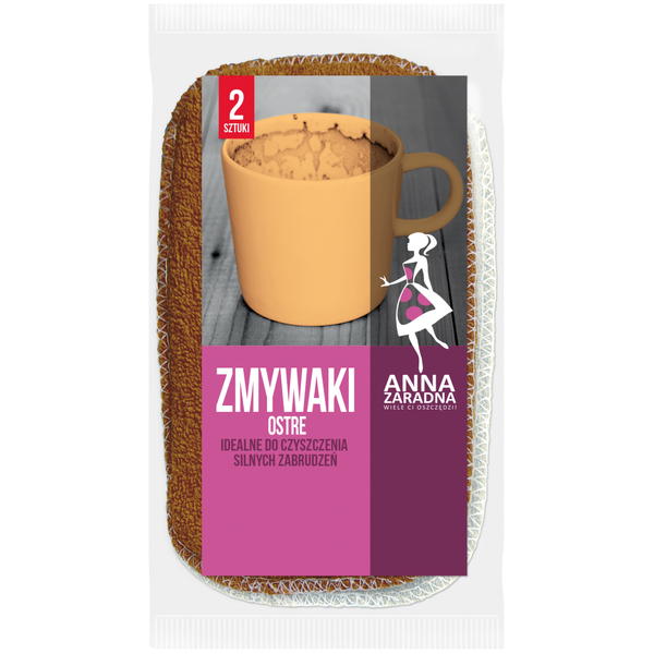 Губки кухонні Anna Zaradna Гострі, 2 шт. - Pampik