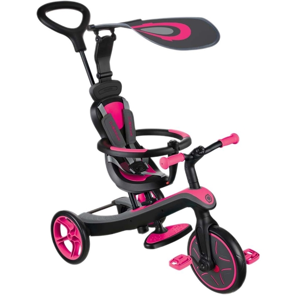 Велосипед трехколесный Globber Explorer Trike 4 в 1 розовый (632-110-3) - Pampik