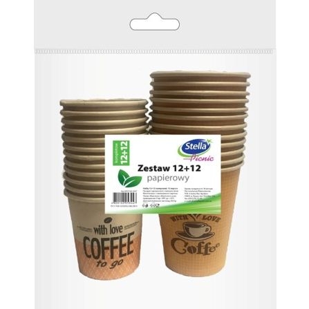 Набір одноразового паперового посуду Stella Еко, 24 шт. - Pampik