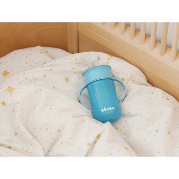 Поїльник-непроливайка Beaba 360°, блакитний, 340 мл (913572) - Pampik - 9