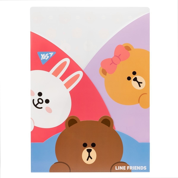 Папка-уголок Yes Line Friends, A4 (492084) - Pampik